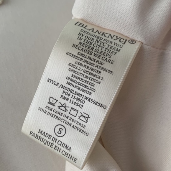 NWOT Blank NYC Bear Hug Jean Denim Sherpa Jean Jacket Small S - Picture 10 of 13